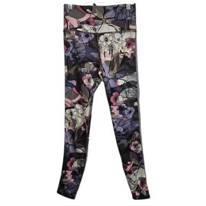 NIKE Dri-Fit Leggings Floral Running Gym Athleisure Womens Size Extra Small XS